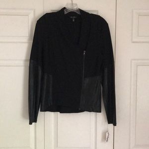 Day/night faux leather sweatjacket-NEVER WORN